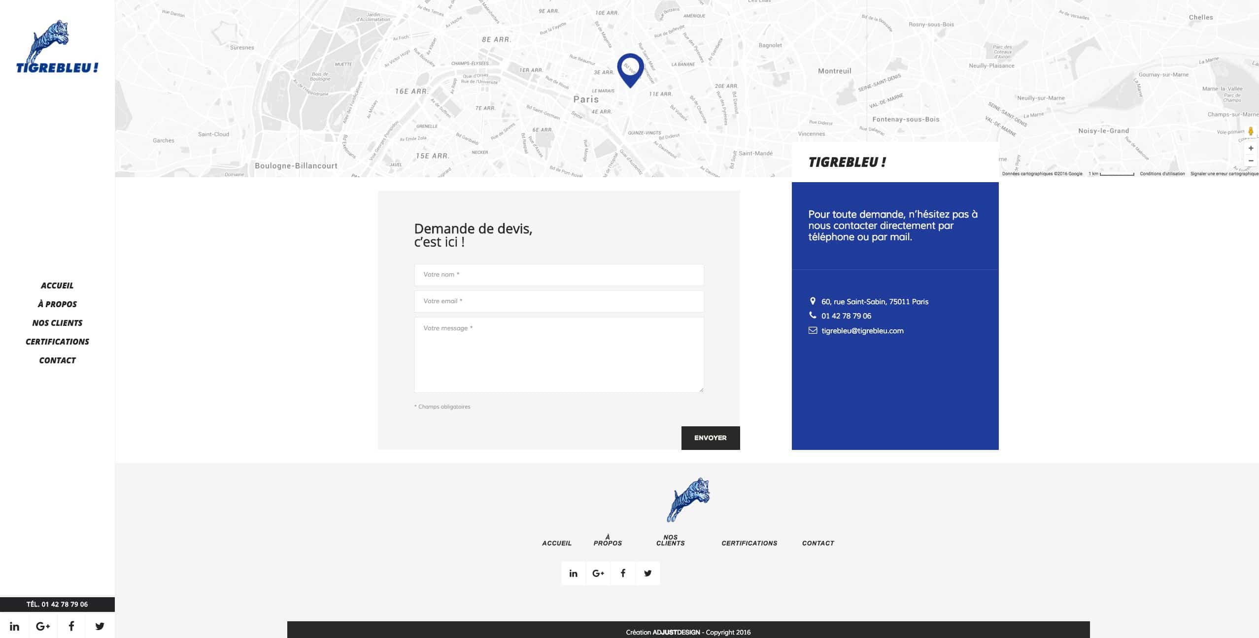 Site WordPress - Freelance WordPress - TIGREBLEU